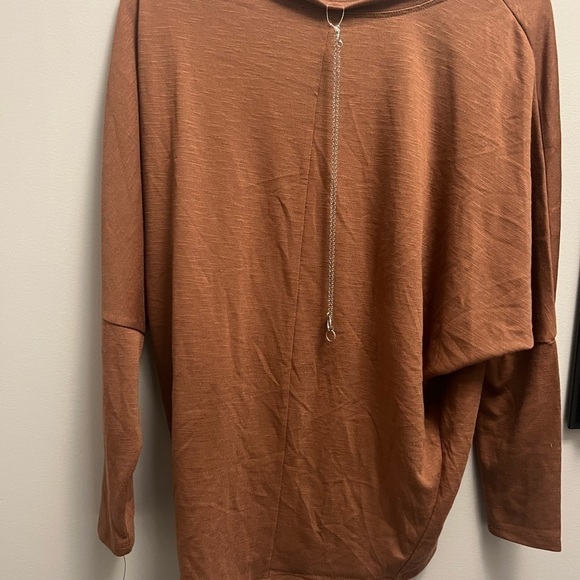 BCX Dolman Sleeve Pullover Knit Top size S BCX Necklace Top - Picture 6 of 8